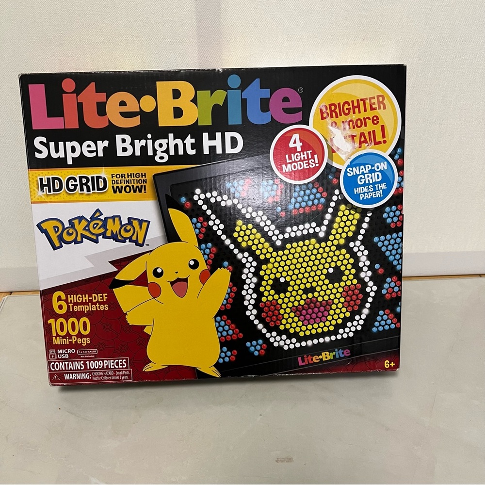 Lite-Brite Pokemon Black and Yellow Super Bright HD